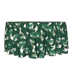 <span class=keywords><strong>Nappe</strong></span> ronde à imprimés <span class=keywords><strong>de</strong></span> feuilles avec plantes tropicales, couverture <span class=keywords><strong>de</strong></span> Table pour Restaurant, 120 pièces - Product Image 1