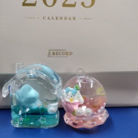 Mini Ours de Dessin Animé 3D Flottant Personnalisé sur Bubble Boba Porte-clés en Acrylique Mignon de Luxe en Mousse Kawaii pour Huile Liquide, Thé au Lait