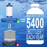 Filtre à eau pour robinet de cuisine en acier inoxydable, manuel, capacité de 1200 gallons, débit de 2,2 GPM, élimine le chlore, le plomb, les sédiments, les mauvaises odeurs