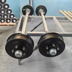 Essieu droit de <span class=keywords><strong>remorque</strong></span> de charge 1000KG avec frein électrique à tambour 5 boulons sur essieux de <span class=keywords><strong>remorque</strong></span> de moyeu de tambour de 4.5 "avec frein électrique <span class=keywords><strong>pour</strong></span> <span class=keywords><strong>remorque</strong></span> - Product Image 3