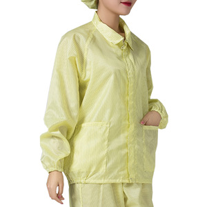 Custom di fabbrica <span class=keywords><strong>Tr</strong></span> 53 capi sezione T Shirt combattimento Intel camera bianca Esd grembiule Alibaba Anti statico giacca - Product Image 5