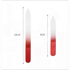 Professional Classic Eco-Friendly Czech Crystal Glass Double Sided Etched Surface <b>Files</b> Gradient Color for Acrylic Emery Boards - Product Image 2