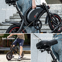 Kit vélo électrique urbain D3F à batterie lithium 36V, mini vélo électrique pliable à moyeu arrière, vitesse unique, électronique, pour les trajets quotidiens - Prix usine