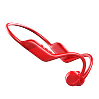 Earphone Olahraga Nirkabel Konduksi Tulang IPX-8 Tahan Air Memori 32GB LED untuk Berenang