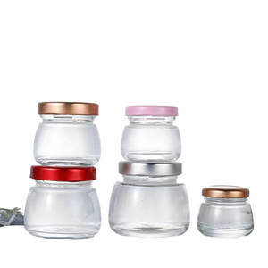 Thấp moq thực phẩm lưu trữ mật Ong Ong cửa hàng DIY Wedding Glass Jar 25ml 35ml 50ml 100ml 150ml với kim loại Lug vàng đỏ tùy chỉnh nắp - Product Image 1