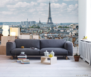 Murale de la Tour Eiffel, papier peint de paysage urbain de <span class=keywords><strong>Paris</strong></span>, art mural de paysage européen pour la décoration de la maison et de l'hôtel - Product Image 4