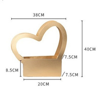 Emballage de panier cadeau en papier rouge rose noir doré sac cadeau Saint Valentin paquet pliable boîte de fleuriste pour bouquets de roses recyclable