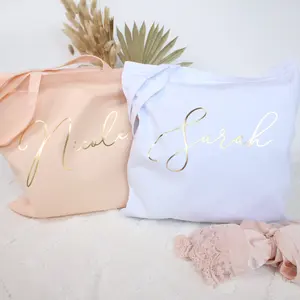 Bolsa de lona de algodão reutilizável, bolsa de ombro personalizada brilhante para mulheres, bolsa de mensageiro, de lona, eco-amigável para meninas