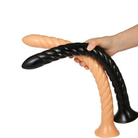 Plug anal extra long en spirale de 44 cm, sensation réaliste, grand gode, ventouse puissante, jouets sexuels artificiels pour adultes, jeux, gode gay