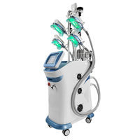 Appareil de Cryolipolyse Verticale 360 avec 4 Poignées, Congélation des Graisses par le Froid, Cavitation, RF, Lipo Laser, Perte de Poids, Appareil de Salon