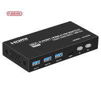 Commutateur KVM HDMI 8K Manuel FJ-8K302 2 Ports USB 3.0 2.1 Deux Hôtes Partagent Clavier Souris Imprimante Ensemble Accessoires Audio Vidéo Fjgear