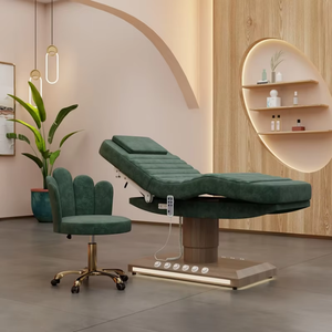 Verstellbarer Luxus-Hydraulik stuhl für Salon Spa Tragbares elektrisches Gesichts-Schönheits bett Gebogener Wimpern <span class=keywords><strong>massage</strong></span> tisch Kunstleder - Product Image 3