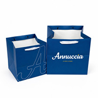 Sac en papier personnalisé avec logo imprimé, base carrée, pour emballage de fleurs ou de gâteaux