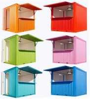 Mini contenedor emergente de comida rápida de acero de 10 pies para el hogar, Bar, Hotel, cafetería, diseño moderno, tienda de conveniencia portátil Modular para exteriores
