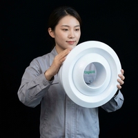 Diffuseur d'air sphérique blanc en ABS, durable, à direction réglable, pour système CVC moderne, idéal pour bureau, sous-sol, entrepôt
