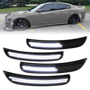 4 Pezzi Indicatori di Direzione LED Dinamici Sequenziali TikTok, Luci Laterali Bianche Rosse <span class=keywords><strong>Blu</strong></span> Rosa per Dodge Charger Nuovo - Product Image 1