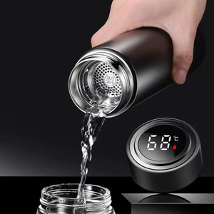 Bouteille isotherme sous vide professionnelle 500 ml en acier inoxydable 304, bouteille d'eau droite portable pour bureau et voyage, logo personnalisé - Product Image 5