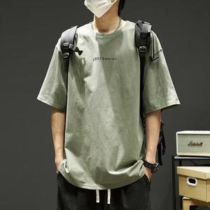 Người đàn ông của mùa xuân mùa hè T-Shirt casual ngắn tay áo tất cả các trận đấu thời trang Niche phổ biến thanh niên thời trang phong cách lười biếng thêu - Product Image 1