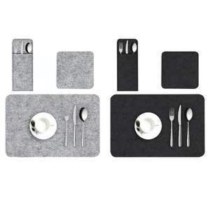 Wholesale Eco-Friendly Felt Placemats Set Non-Slip Heat Resistant Customized Size <b>Table</b> <b>Mats</b> for Kitchen <b>Table</b> Storage Combo - Product Image 6