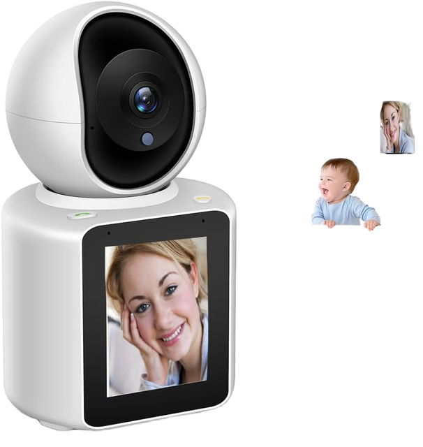 Indoor Smart Home Security Camera OLED Screen Two-Way Video Calling for Nanny Cat Dog Monitoring Android PC Electric for Hotels