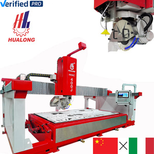 Hualong đá máy móc ý hệ thống sawjet 5 trục CNC Granite đá cẩm thạch cầu Saw và 3 trục máy bay phản lực nước Máy cắt đá - Product Image 1