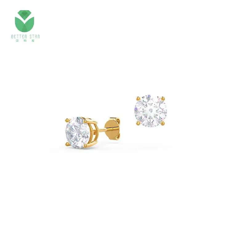 Benutzer definierte Vvs Diamant Ohrringe 18 Karat Weißgold Long Drop Diamant Ohrringe Lab Diamant Ohrringe für Frauen