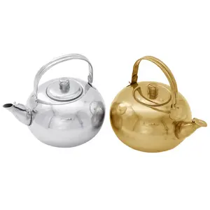 不锈钢茶壶水露营水壶象牙金金属茶水水壶出售
