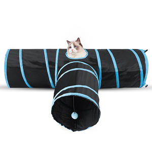 Túnel Plegable en Forma de T para Gatos, Juguete Interactivo para Gatos, Cama <span class=keywords><strong>Cueva</strong></span> para Gatos, Nido para Mascotas, para que los Gatos y Gatitos Jueguen, se Escondan y Descansen - Product Image 1