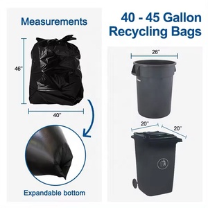 Bolsas de Basura de Plástico PE Personalizadas de 56-60 Galones para Contratistas, con Cierre Cruzado, 3.0 Mil, Grandes, Negras, Resistentes - Product Image 6