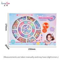 Kit de bijoux en perles de plastique DIY pour filles - Ensemble de fabrication de bracelets et de colliers en perles colorées, cadeau créatif papillon