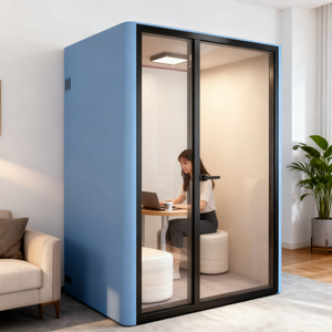 Cabina Acústica Silenciosa para Reuniones, Cabina de Oficina Privada Modular para Interiores, Cabina de Oficina Portátil para Exteriores con Gran Aislamiento Acústico - Product Image 1