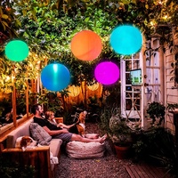 Ballon gonflable sphérique LED multicolore de 40 cm en PVC pour décoration de scène, publicité et piscine, avec télécommande