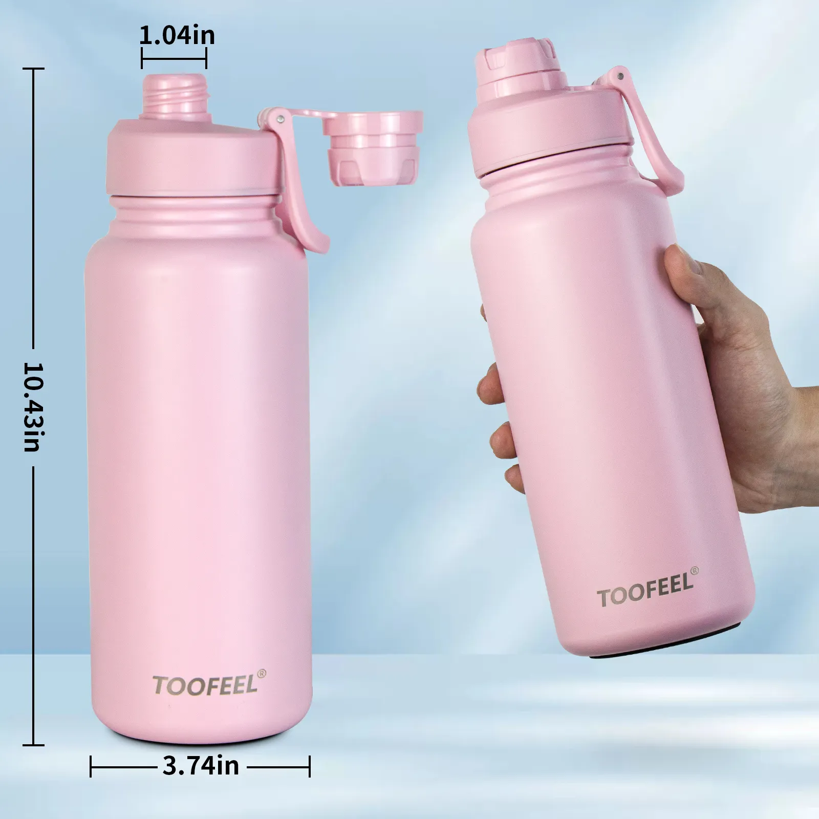 Chinese factory wholesale 1000ml stainless steel protein shaker bottles bpa free  large capacity double walled metal shaker