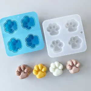 Wholesale Home Baking Tools Cartoon 4 Holes Jelly Mousse Cake Chocolate Food Grade Silicone Mold