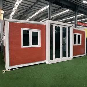 Unité modulaire préfabriquée chinoise, conteneur pliable <span class=keywords><strong>à</strong></span> double aile, maison temporaire pour campement - Product Image 4