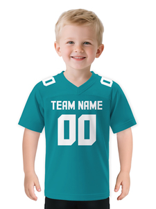 Personalizado niños fútbol americano Rugby varios colores Jersey 100% poliéster duradero transpirable equipo uniforme para juegos de entrenamiento - Product Image 3