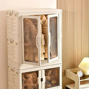 Plastic Storage Cabinet Organizer Folding Storage Box Collapsible Storage Organizers - Product Image 4