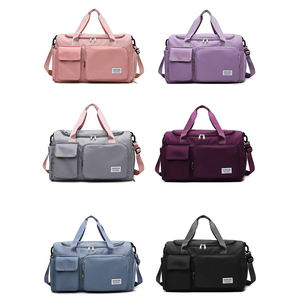 Bolso de viaje para mujer, bolsa de lona deportiva personalizada con compartimiento para zapatos - Product Image 2