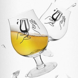 Verre à <span class=keywords><strong>bière</strong></span> à pied, verre à blé, tasse à boire, 500ml, artisanal, personnalisé, <span class=keywords><strong>belgique</strong></span> - Product Image 1