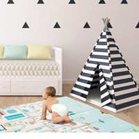 Tapete de Juego Plegable Impermeable para Bebés, Tapete de Espuma XPE para Actividades de Cuidado del Bebé, Tapete de Juego para Niños