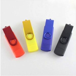 Clé USB pivotante haute vitesse 32 Go/64 Go/128 Go avec impression de logo gratuite, nouveau modèle USB 2.0 et USB Type-C, matériau métallique durable - Product Image 1
