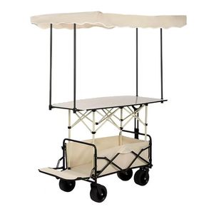 Carrito Plegable para Vendedores con Toldo y Mesa, Capacidad de 150L, Carro Resistente para Venta Ambulante, Mercados de Agricultores y Eventos al Aire Libre - Product Image 2