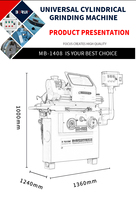 Machine à rectifier cylindrique universelle de haute précision M1408 avec accessoire de rectification interne pour applications en atelier d'outillage