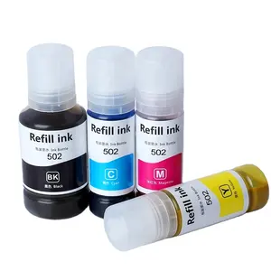 Refill 502 Inchiostro T502 T5021 T5022 T5023 T5024 Buon Colore Compatibile Bulk Bottiglia di Acqua A Base di Ricarica Dtg Eco Inchiostro per epson ET-2750