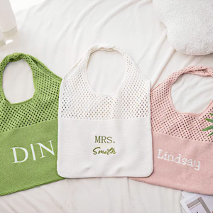 Handmade Tùy Chỉnh Chunky Hàn Quốc Dệt Dệt Kim Crochet Vai Hobo Bãi Biển Mua Sắm Du Lịch Mùa Đông Của Phụ Nữ Đan Tote Túi - Product Image 2