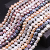 Vente en gros perle ronde naturelle forte lumière perle dispersée perle Baroque d'eau douce pour bracelet collier fabrication de bijoux