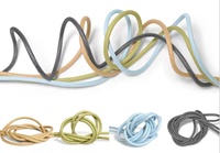 Cordon d'alimentation textile en coton tressé vintage avec prise UK/EU/CN en tissu tissé coloré Standard pour lampe de table