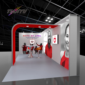 3x6 3D Design Aluminium Fair Modular Trade Show Booth Stands d'exposition Stand d'exposition d'art personnalisé avec Tv - Product Image 3
