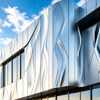 Panneau mural en aluminium perforé 3D sur mesure pour bâtiment emblématique, impact visuel, décoratif moderne, imperméable et résistant aux intempéries