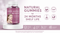 Gummies de beauté anti-âge OEM avec Resvératrol et Quercétine pour une peau plus jeune, 60 unités, antioxydant pour adultes